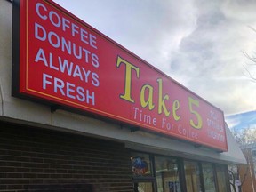 Edmonton's Take 5, 11801 48 St, has been offering fresh doughnuts since 2000.