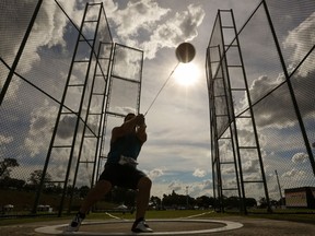 Joaquin Gomez of Argentina competes in the Men's hammer throw finals at Athletics National Training Center during the IAAF World Challenge Brazil 2019 at Athletics National Training Center on April 28, 2019 in Braganca Paulista, Brazil. (Photo by Alexandre Schneider/Getty Images)