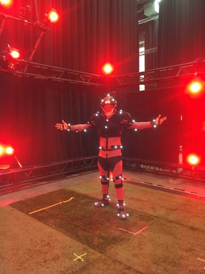 Edmonton Elks running backs coach Jordan Linnen appears at EA Sports headquarters in his hometown of Vancouver, where he has worked as a motion-capture model in the last six editions of the Madden video-game franchise.