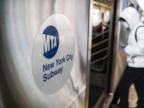 A New York City subway train.