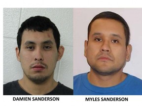 RCMP have expanded a dangerous persons alert to Alberta and Manitoba, after several stabbings in Saskatchewan, identifying two suspects as Damien Sanderson and Myles Sanderson.