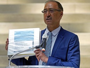 Edmonton Mayor Amarjeet Sohi unveiled the City of Edmonton's public safety plan submitted to the Alberta government on June 9, 2022.
