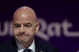 FIFA President Gianni Infantino speaks ahead of the opening match of the FIFA World Cup Qatar 2022 at a press conference on Saturday, Nov. 19, 2022 in Doha, Qatar.