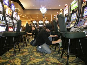 Staff dust and clean minutes before Camrose Resort Casino's official opening in June 2007. On Nov. 15, 2022, Alberta Gaming, Liquor and Cannabis decided against a proposal to relocate the Camrose casino to south Edmonton.