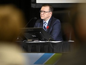 Keith Wilson, a lawyer who represented several Freedom Convoy organizers, appears as a witness at the Public Order Emergency Commission, in Ottawa, on Wednesday, Nov. 2, 2022.