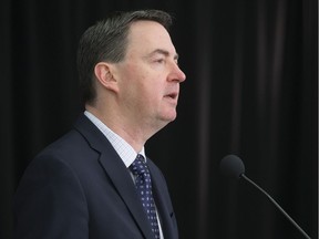 Alberta's Health Minister Jason Copping provides an update on COVID-19 in the province, during a press conference in Edmonton on Wednesday March 23, 2022.