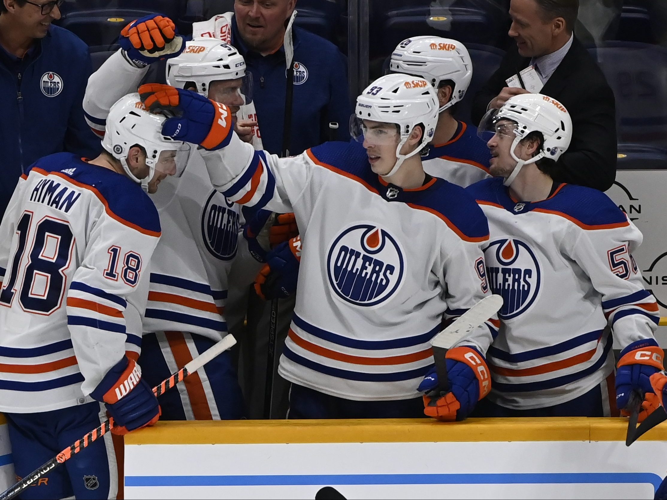 Edmonton Oilers' Hyman's riding high after his first NHL hat trick ...