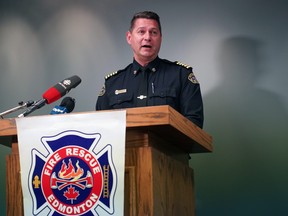 Edmonton Fire Rescue Services Chief Joe Zatylny on Dec. 15, 2022.