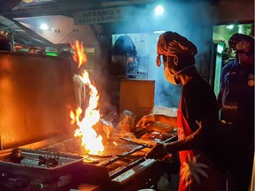 On Friday nights, the village of Oistins transforms into a festive atmosphere for the famous fish fry, where  flying fish, marlin, mahi-mahi, lobster and other exotic seafood are on the menu.