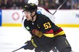 Vancouver Canucks forward Bo Horvat (53) skates against the Colorado Avalanche in the first period at Rogers Arena in Vancouver on Jan. 20, 2023.