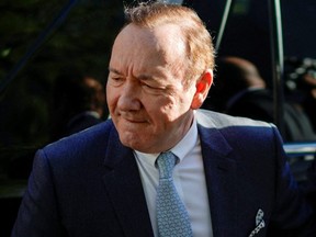Actor Kevin Spacey arrives at the Manhattan Federal Court for his sex abuse trial in New York City, Oct. 6, 2022.