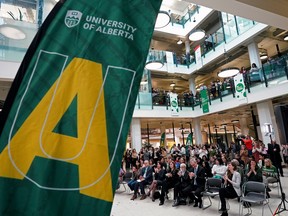 The University of Alberta celebrated the move of more than 500 people to its Downtown space at Enterprise Square in Edmonton on Tuesday, Jan. 24, 2023.