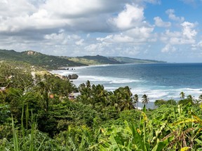 Views of the village of Bathsheba, which is located on the quiet and rugged east coast of Barbados.