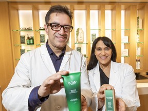 Dr. Jaggi Rao, left, and Dr. Namita Rao formulated a line of skincare products that will appear in the 65th Grammy Awards gift bags for presenters and performers.
