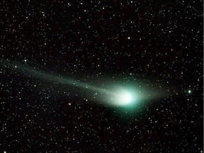 A long exposure photo of comet C/2022 E3 taken by Royal Astronomical Society of Canada member Arnold Rivera through a telescope from a dark location away from bright city lights. Photo supplied by Frank Florian.