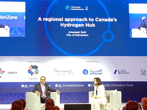 Edmonton Mayor Amarjeet Sohi attends the COP-27 climate change conference in Egypt in November 2022.