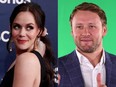 Tessa Virtue, left, and Morgan Rielly.