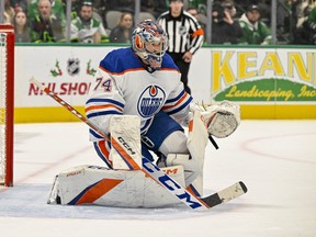 Oilers goaltender Stuart Skinner has lost six of his past seven games and has fallen back into a rotation with Jack Campbell.