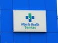 An Alberta Health Services logo is pictured in this file photo.
