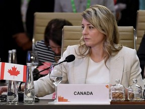 Foreign Minister Melanie Joly attends the G20 foreign ministers' meeting in New Delhi, Thursday, March 2, 2023.