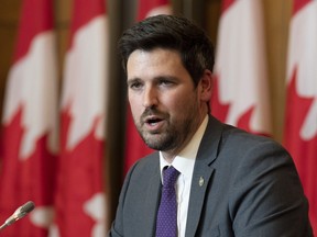 Immigration, Refugees and Citizenship Minister Sean Fraser speaks during a news conference in Ottawa, April 6, 2022.