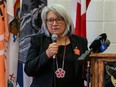 Governor General of Canada Mary Simon, pictured here at James Smith Cree Nation in September 2022, is using her role to help build ties between Indigenous people across the globe.