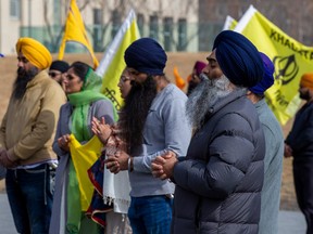 Tensions in Punjab have led to some Edmonton area residents hosting a demonstration at the Alberta Legislature to help educate the public on Saturday, April 1, 2023 in Edmonton. The demonstration, "Punjab Under Seige," started with a with a car rally portion leaving from the Millwoods Town Centre ending at the Kinsmen Sports Centre where participants walked to the Legislature.