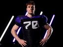 Universite de Montreal Carabins linebacker Michael Brodrique was selected second overall by the Edmonton Elks in the 2023 CFL draft on Tuesday, May 2, 2023.