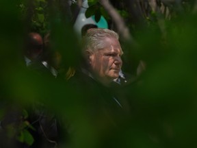 Ontario Premier Doug Ford attends the official opening of Kensington Health's expanded hospice facility in Toronto, on Tuesday, May 23, 2023.