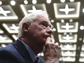 David Johnston, special rapporteur on foreign interference, appears as a witness at the Procedure and House Affairs Committee on Parliament Hill in Ottawa on Tuesday, June 6, 2023.