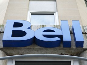 Bell Canada signage is pictured in Ottawa on Wednesday Sept. 7, 2022.