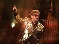 Sir Elton John performs on stage during Day 5 of Glastonbury Festival 2023 on June 25, 2023 in Glastonbury, England.