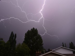 Sunday night's thunderstorm was electrifying producing quite a lightning show in Edmonton.