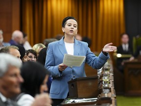 Conservative Deputy Leader Melissa Lantsman rises during question period in the House of Commons on Parliament Hill in Ottawa on Thursday, June 8, 2023.
