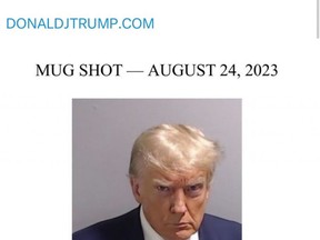 Twitter - ONE USE - Donald Trump mugshot - Twitter return - August 23