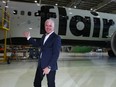 Stephen Jones, President and CEO of Flair Airlines poses at the company's base in Calgary on Tuesday, May 2, 2023.