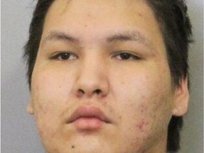 : Shaeden Dale Muskeg, 24, is wanted by RCMP in connection with an armed robbery Sept. 13, 2023. Police also triggered a shelter-in-place for O'Chiese First Nation after a possible sighting early Sept. 19.
