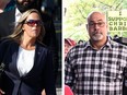 Convoy protest organizers Tamara Lich (left) and Chris Barber head into court Tuesday, Sept. 5, 2023.