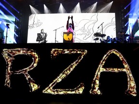 RZA and Wu Tang Clan perform during the N.Y. State of Mind tour at Rogers Place, in Edmonton Friday, Oct. 13, 2023. Photo by David Bloom