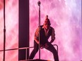 Tool are on a with a six-week, North American tour that brought them to Rogers Place in Edmonton on Oct. 25, 2023. Singer Maynard James Keenan, bassist Justin Chancellor and drummer Danny Carey. Photo by Shaughn Butts-Postmedia