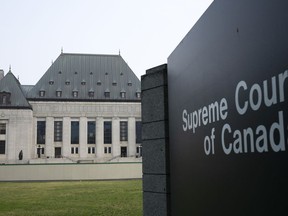 The Supreme Court of Canada is seen on Friday, June 16, 2023 in Ottawa. Canada's top court is expected to rule today on the validity of the federal government's environmental assessment legislation.
