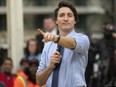 Prime Minister Justin Trudeau holds a town hall event with the carpenters' union in Woodbridge, Ont., on Tuesday, Feb. 21, 2023.