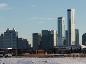 The view from the Blatchford Development of downtown is seen in Edmonton, on Wednesday, Dec. 2, 2020. P