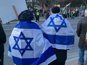 Pro-Palestinian protesters targetted a Synagogue in Thornhill on Thursday, March 7, 2024.