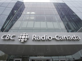 The CBC-Radio Canada building is seen Thursday, January 28, 2021 in Montreal.