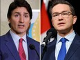 Prime Minister Justin Trudeau, left, and Conservative Leader Pierre Poilievre.