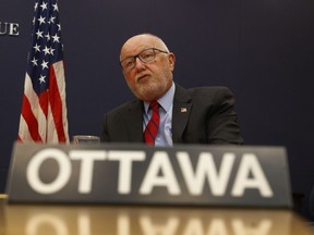 Pete Hoekstra, U.S. Ambassador to Canada, is pictured during an interview at the U.S. Embassy in Ottawa, Dec. 8, 2025.