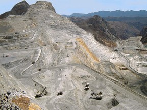 A copper and zinc mine is pictured in Peru.