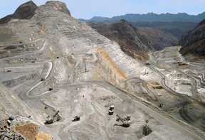 A copper and zinc mine is pictured in Peru.