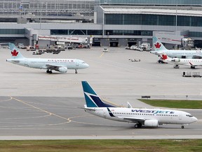Airplanes at Lester B. Pearson Airport in Toronto